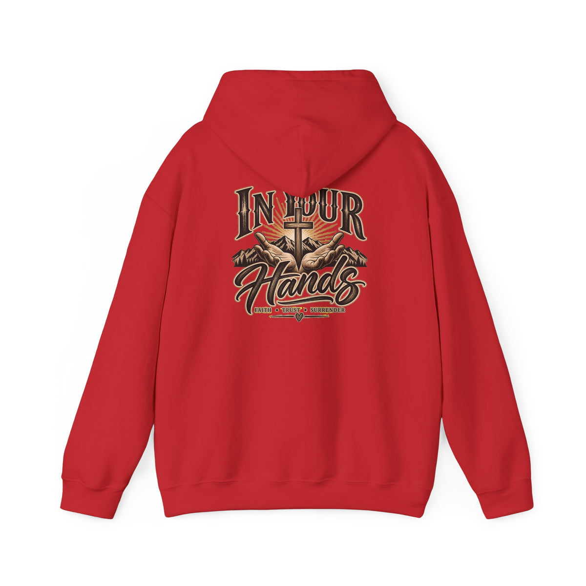 In Your Hands Hoodie — Christian Cross & Open Bible Faith Sweatshirt