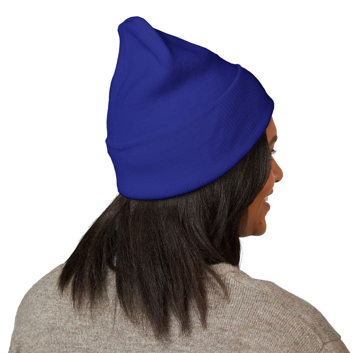 Embroidered Cuffed Beanie "Fix Your Habits" – Warm Knit Winter Hat