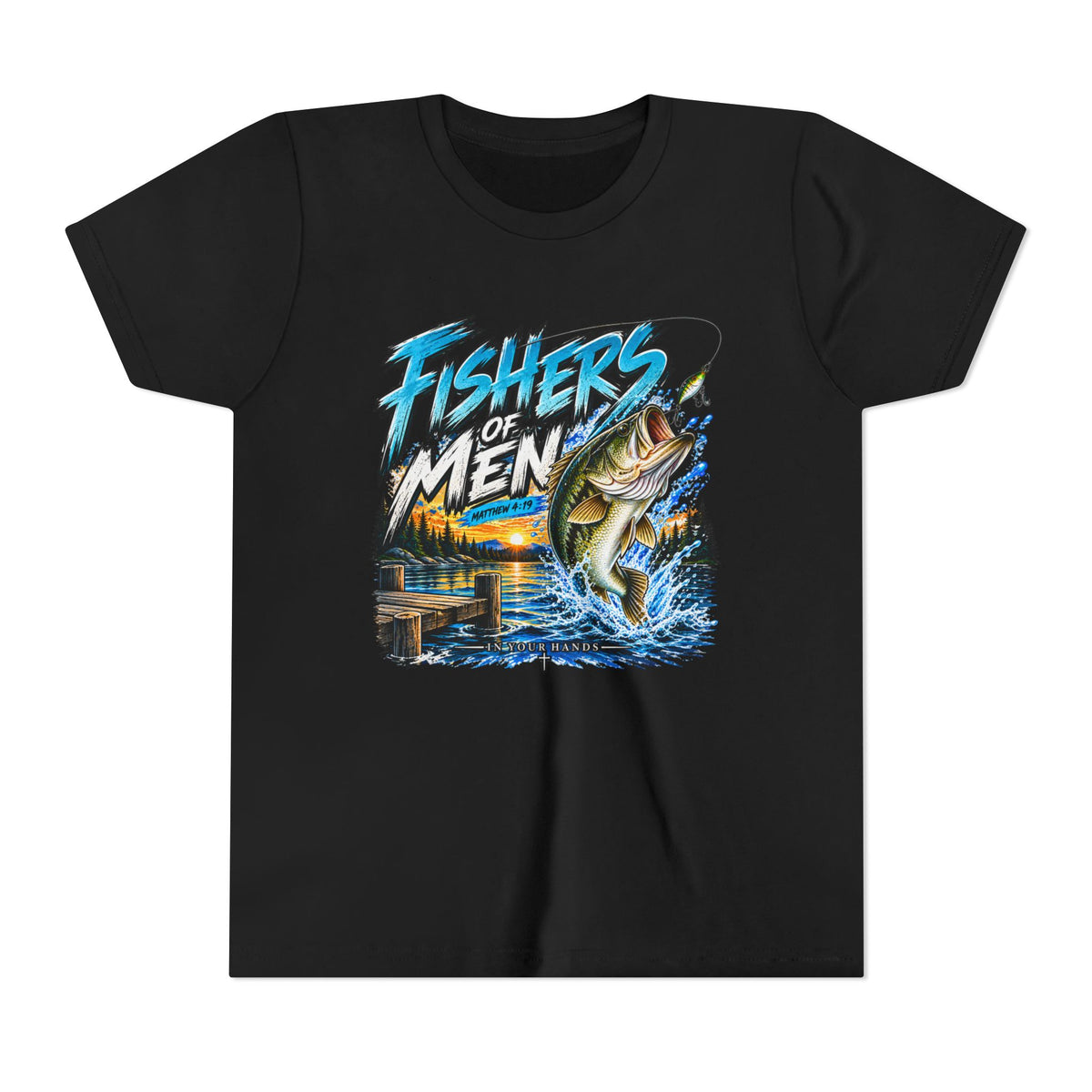 Youth Fishing T-Shirt - "Fishers of Men" Bass Graphic Tee