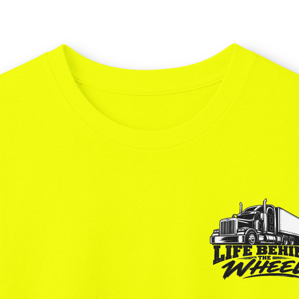 Long Sleeve Tee — "Life Behind the Wheel" Trucker Graphic