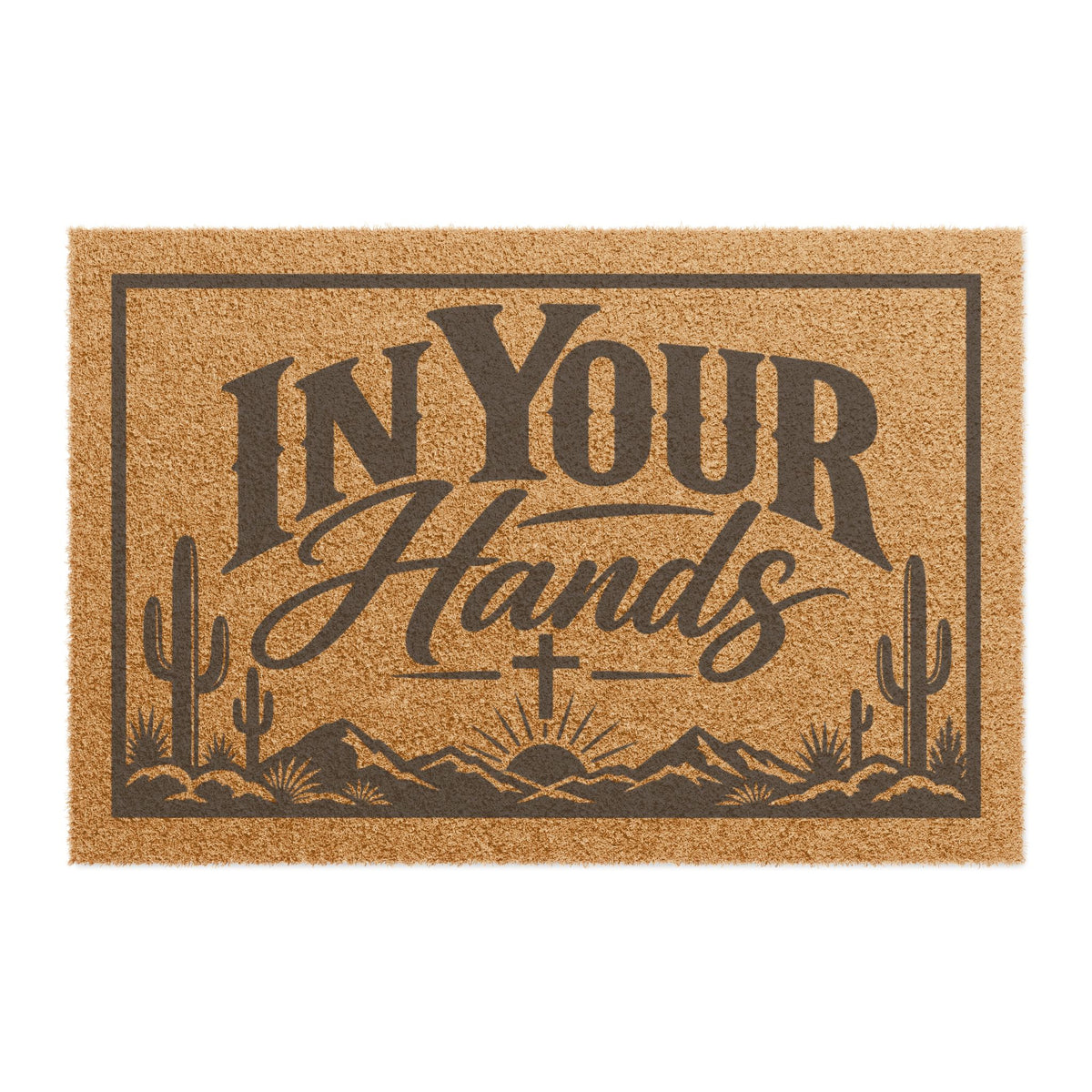 Doormat — "In Your Hands" Christian Welcome Coir Mat
