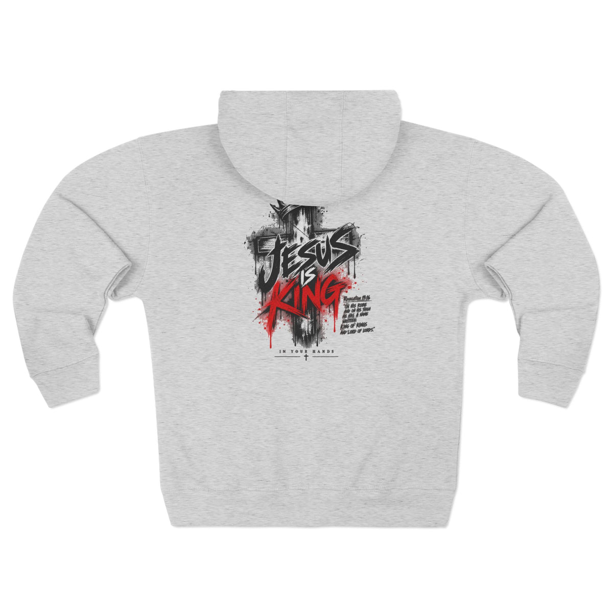 Jesus Is King Zip Hoodie — Christian Faith Graphic Zip-Up
