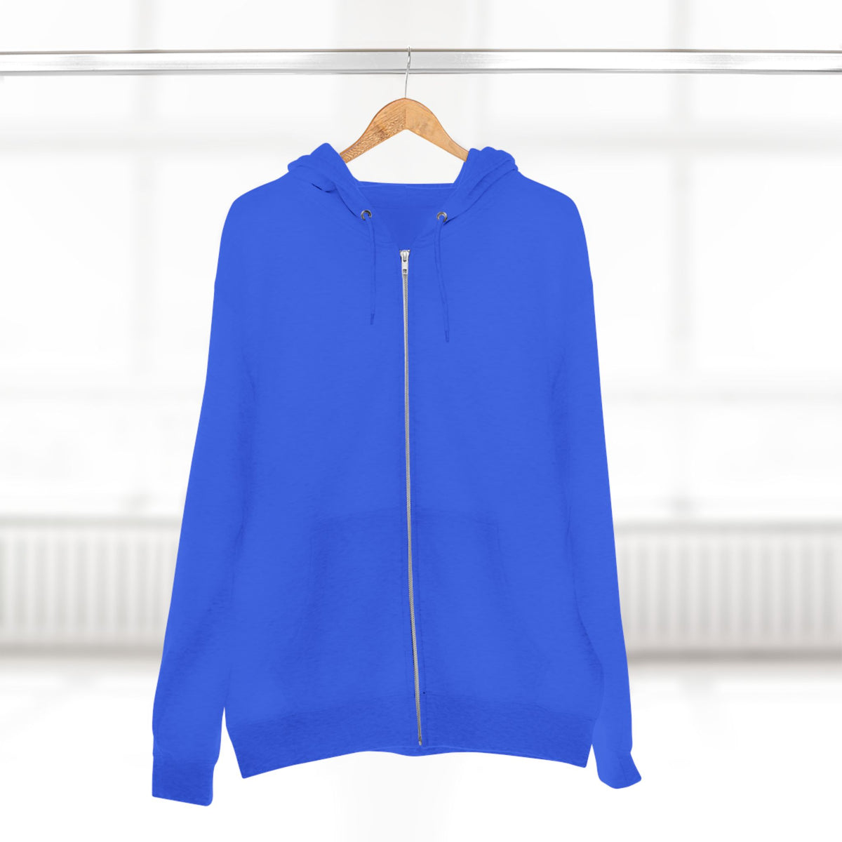 Zip Hoodie — "In Your Hands" Cross Emblem Christian Faith Zip-Up