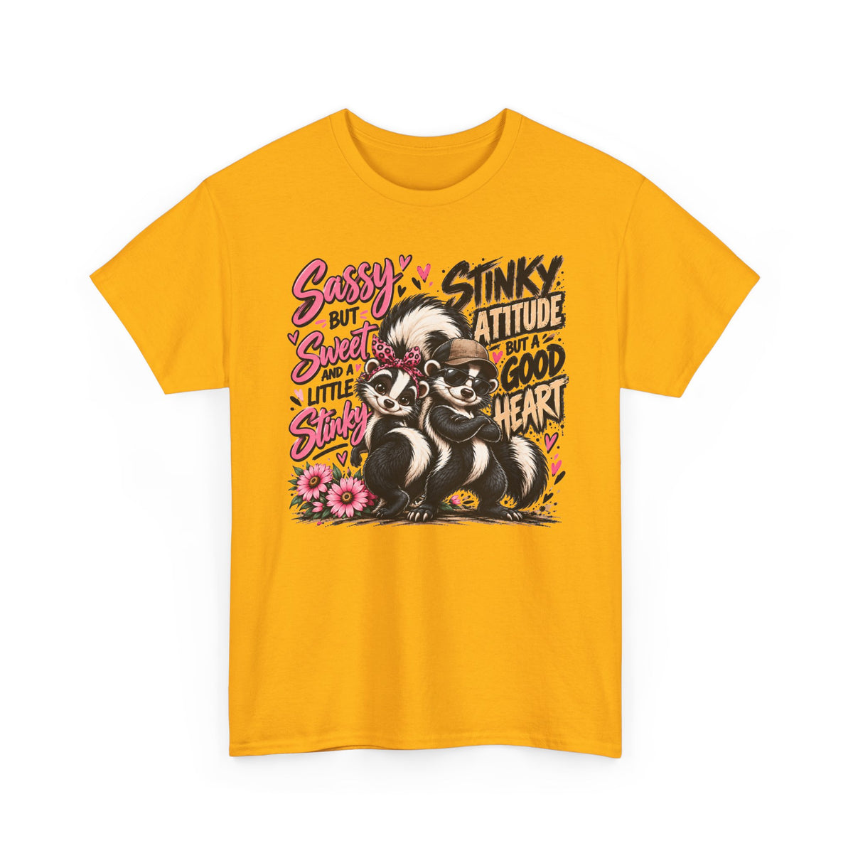 Skunk Graphic Tee — "Sassy but Sweet, Little Stinker" Cute Skunk Shirt