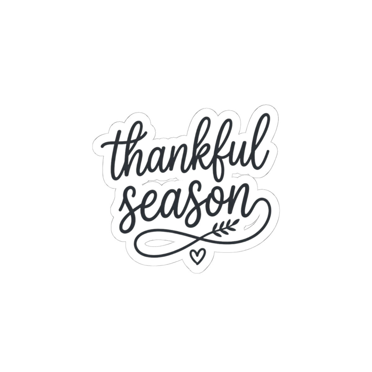 Thankful Season Script Sticker | Thanksgiving, Fall Harvest
