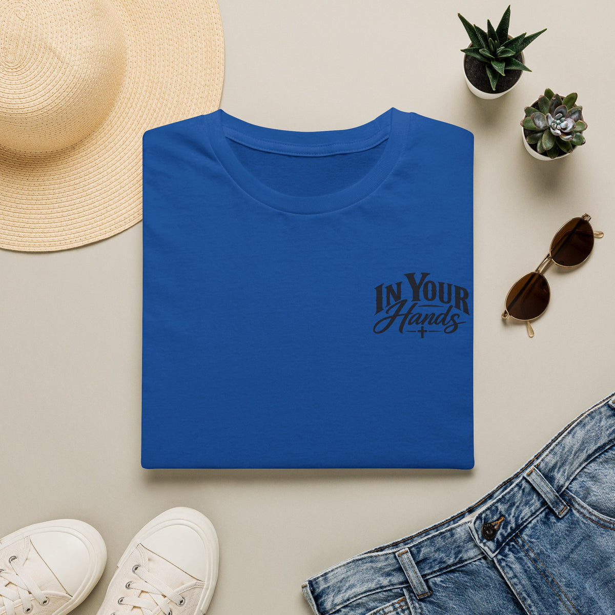 In Your Hands Tee — Minimal Chest Logo Graphic T-Shirt