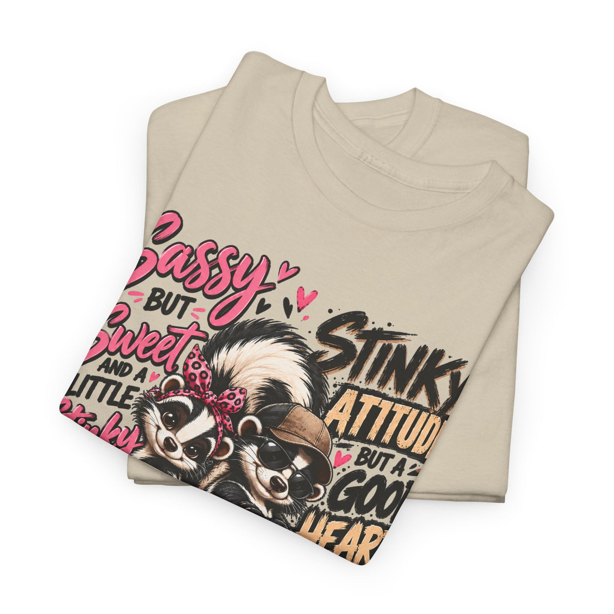 Skunk Graphic Tee — "Sassy but Sweet, Little Stinker" Cute Skunk Shirt