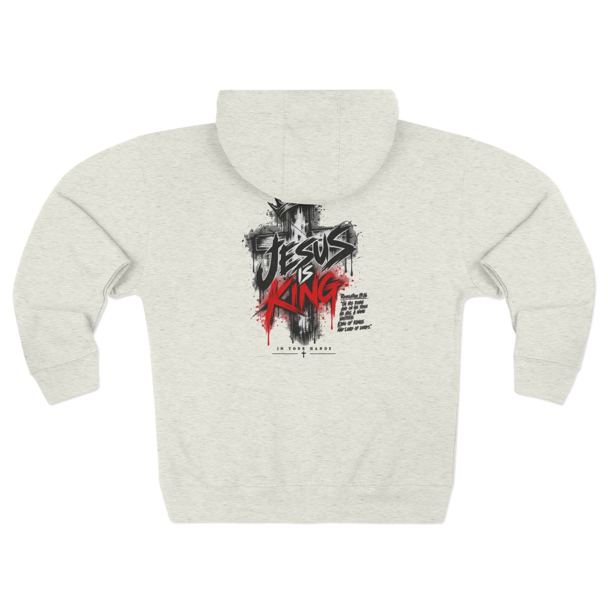 Jesus Is King Zip Hoodie — Christian Faith Graphic Zip-Up