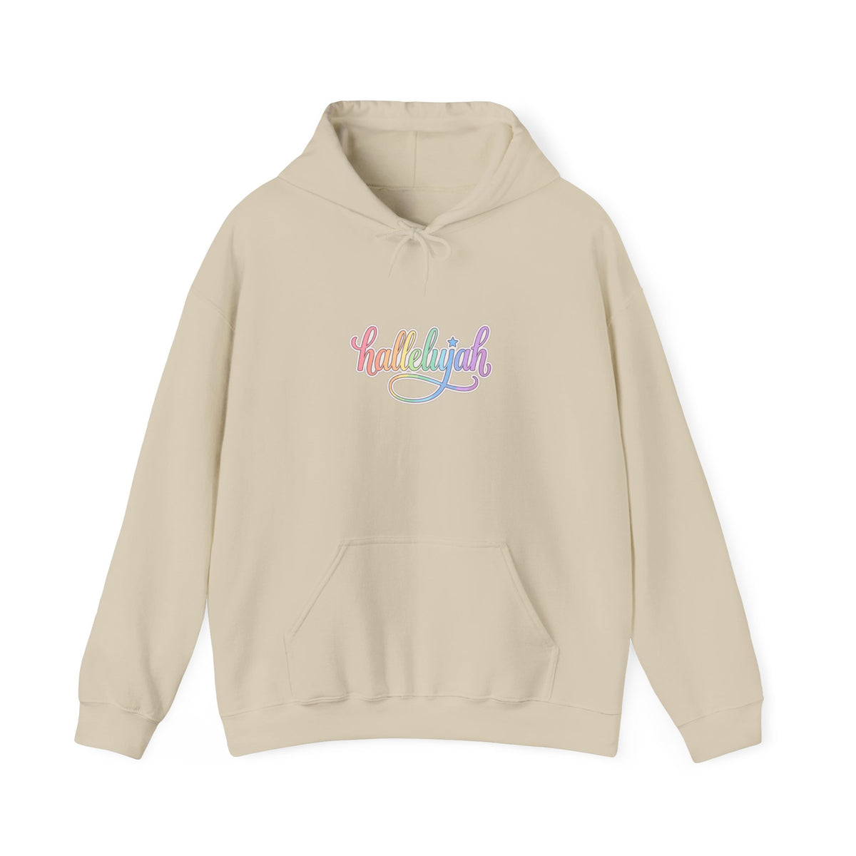 Everything Hallelujah Hoodie | Christian Faith Typography, Pastel Script