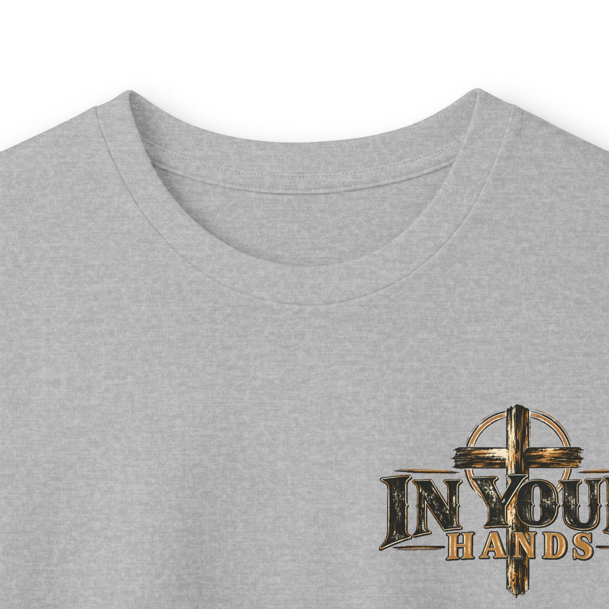 Be Still Long Sleeve Tee — Christian Faith Psalm 46:10 Desert Cross Design