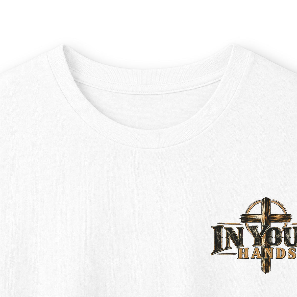 In Your Hands Long Sleeve Tee — Vintage Cross Graphic