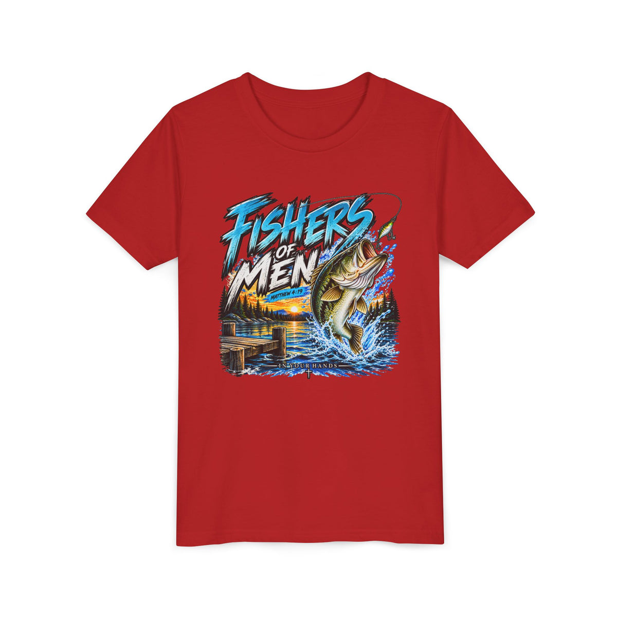 Youth Fishing T-Shirt - "Fishers of Men" Bass Graphic Tee