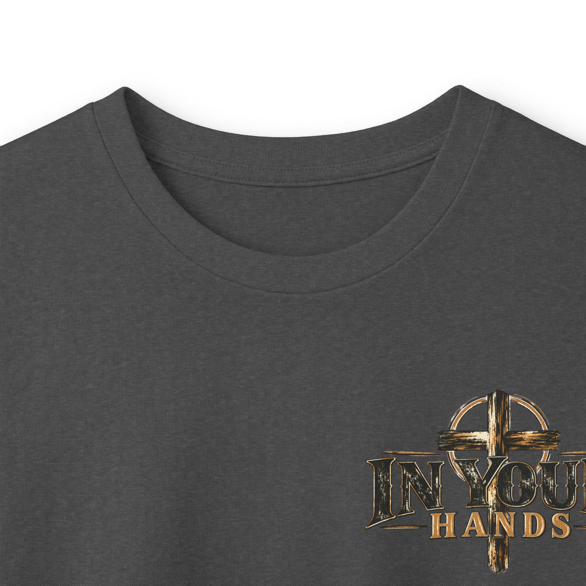 Be Still Long Sleeve Tee — Christian Faith Psalm 46:10 Desert Cross Design