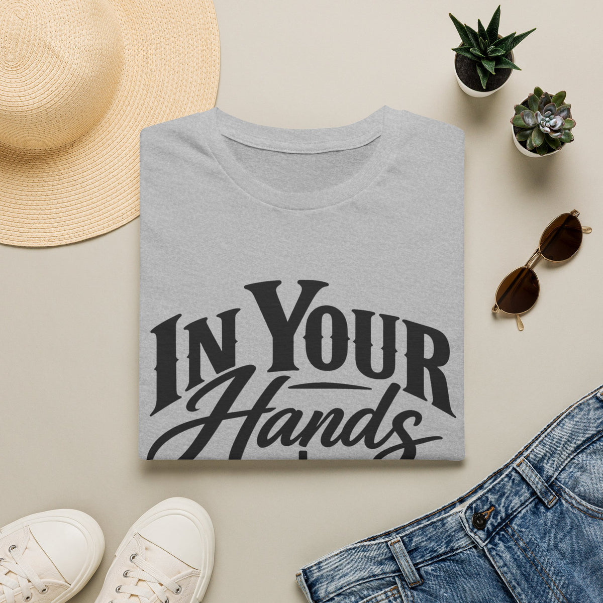 In Your Hands Script Tee — Inspirational Christian Faith T-Shirt