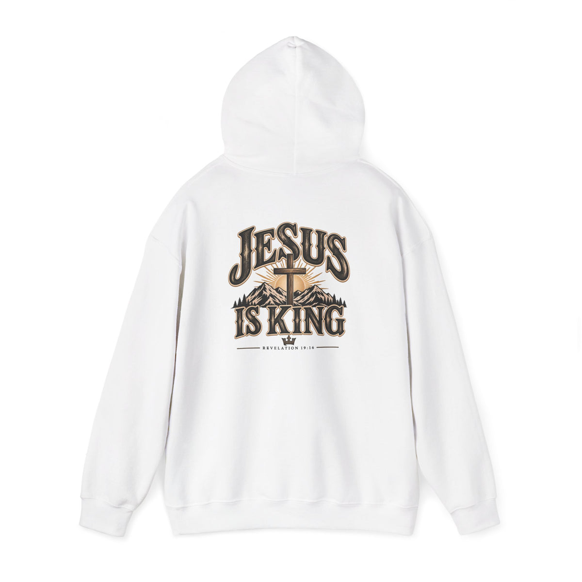 Jesus Is King Hoodie - Christian Faith Cross Sweatshirt