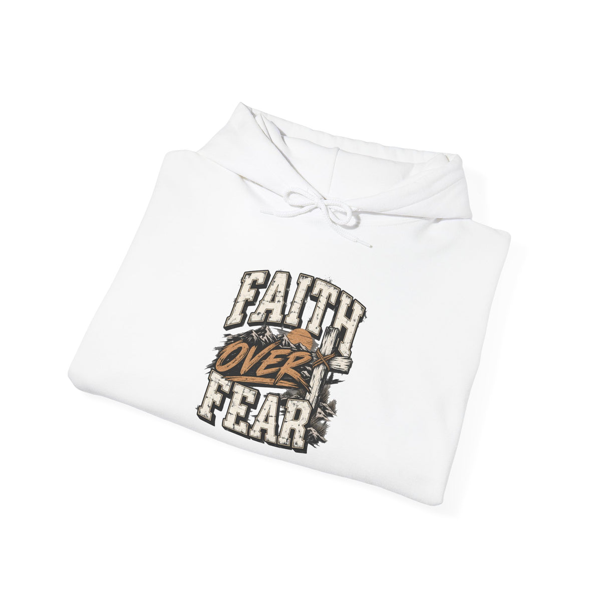 Faith Over Fear Hoodie — Inspirational Christian Graphic Sweatshirt