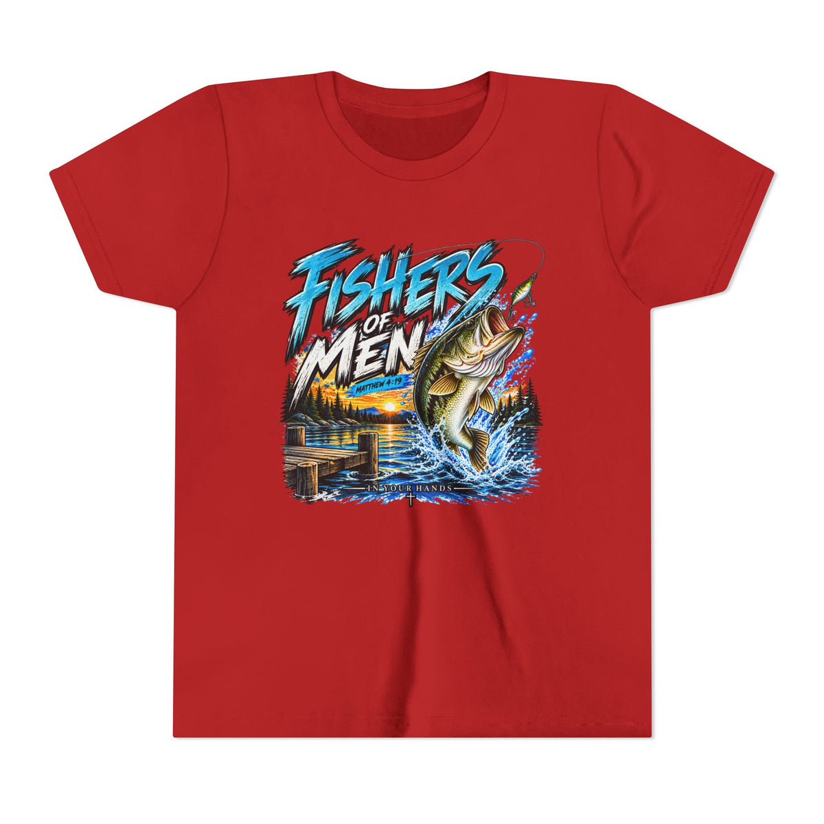 Youth Fishing T-Shirt - "Fishers of Men" Bass Graphic Tee