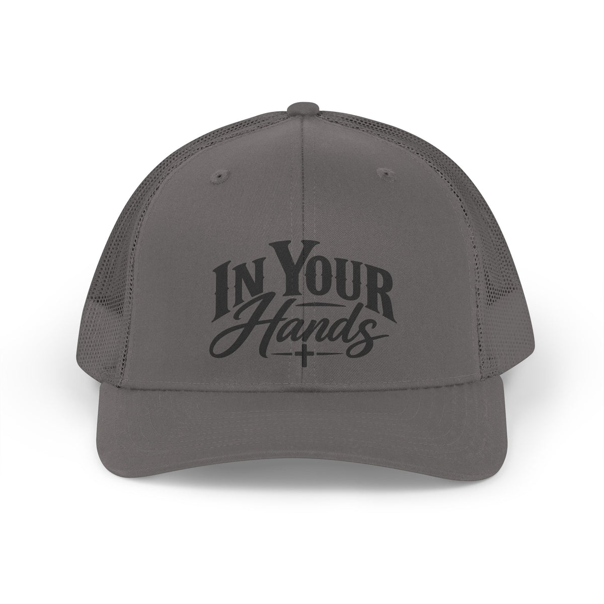 In Your Hands Trucker Hat – Retro Script Mesh Cap