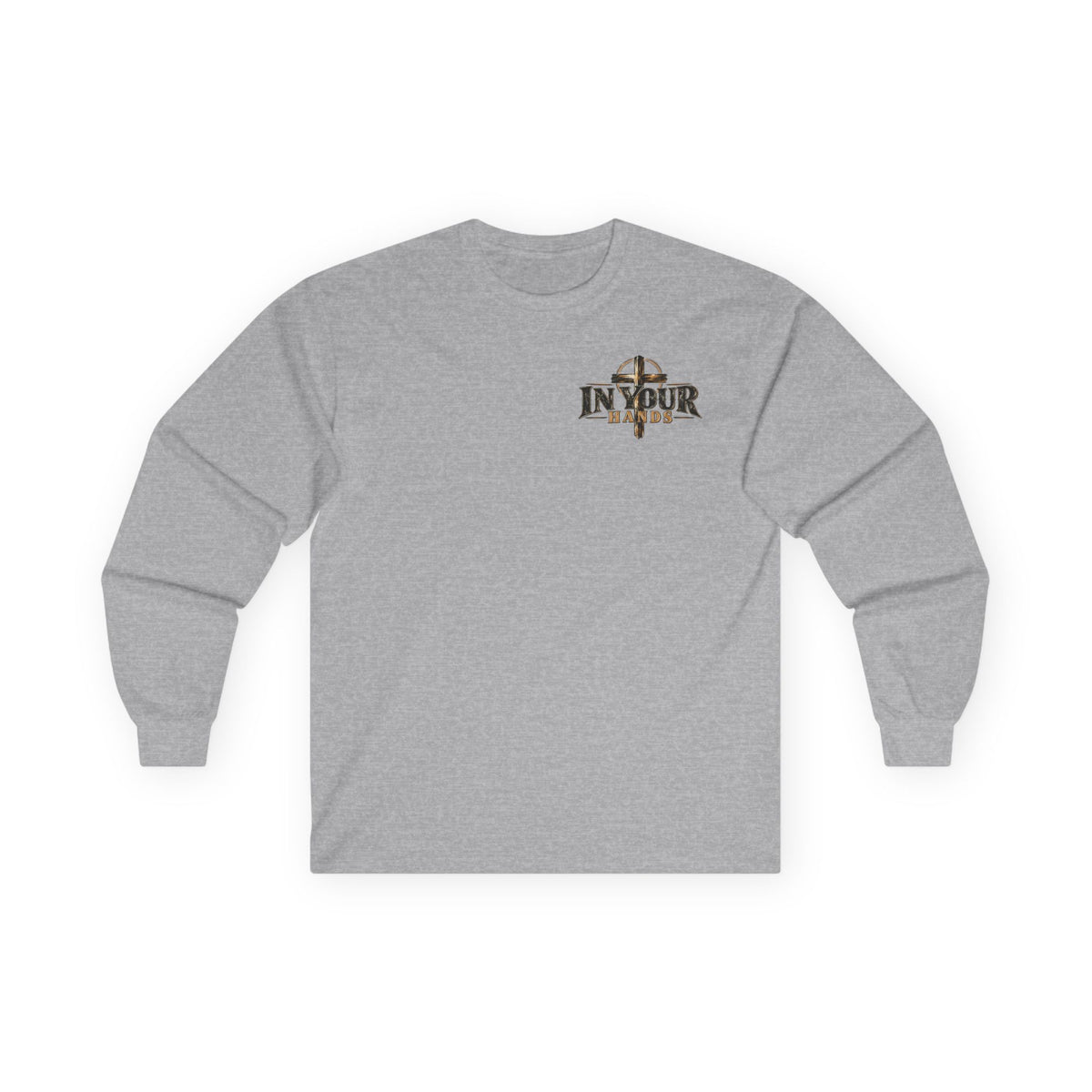 Be Still Long Sleeve Tee — Christian Faith Psalm 46:10 Desert Cross Design