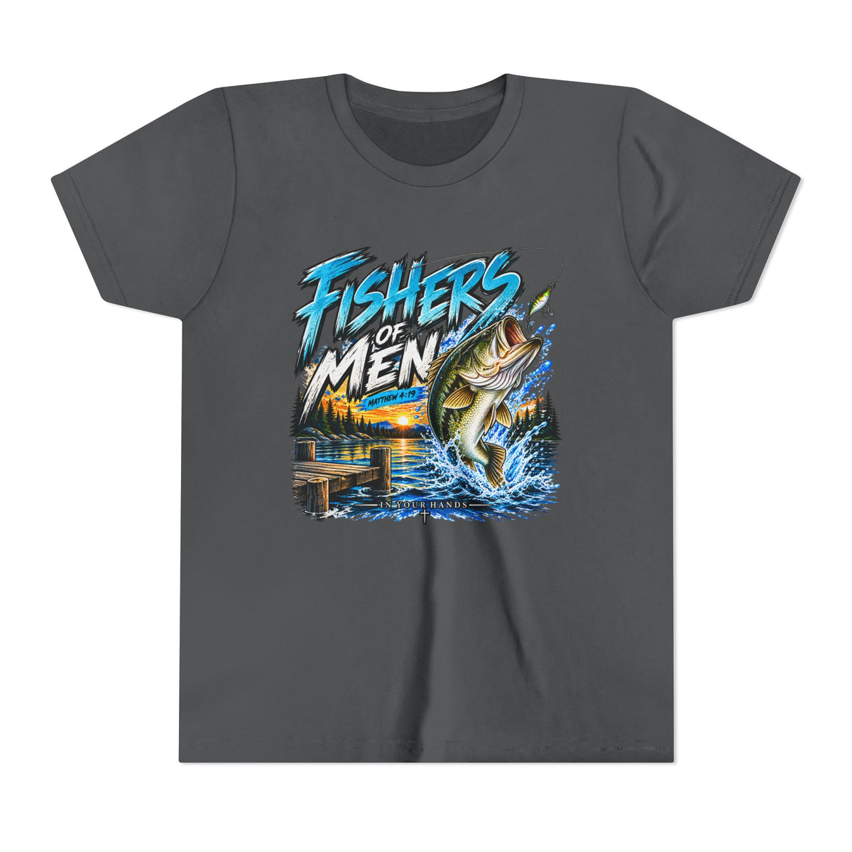 Youth Fishing T-Shirt - "Fishers of Men" Bass Graphic Tee