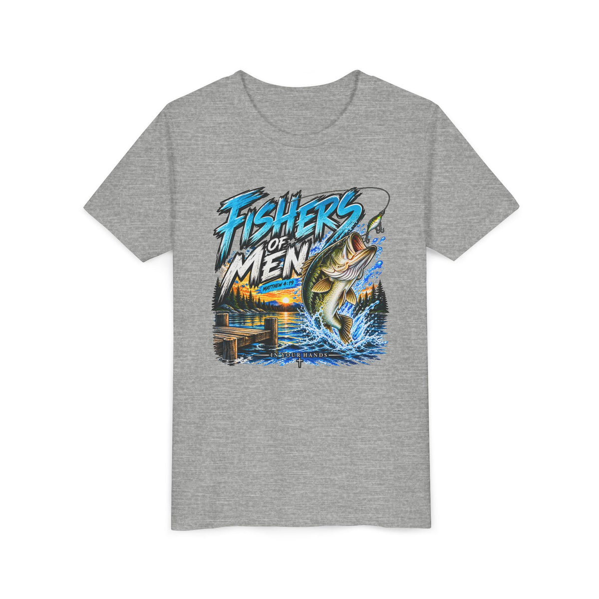 Youth Fishing T-Shirt - "Fishers of Men" Bass Graphic Tee