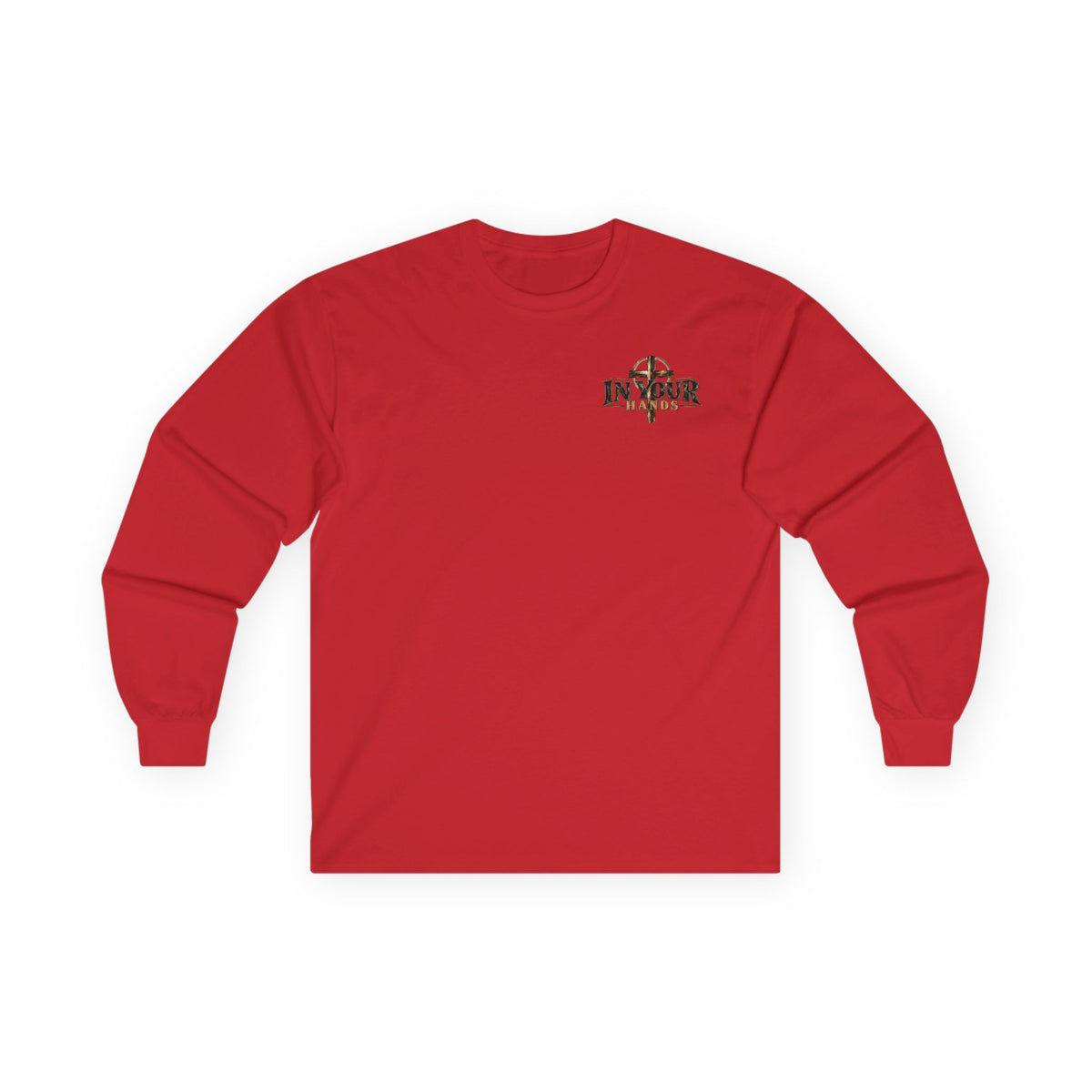 In Your Hands Long Sleeve Tee — Vintage Cross Graphic