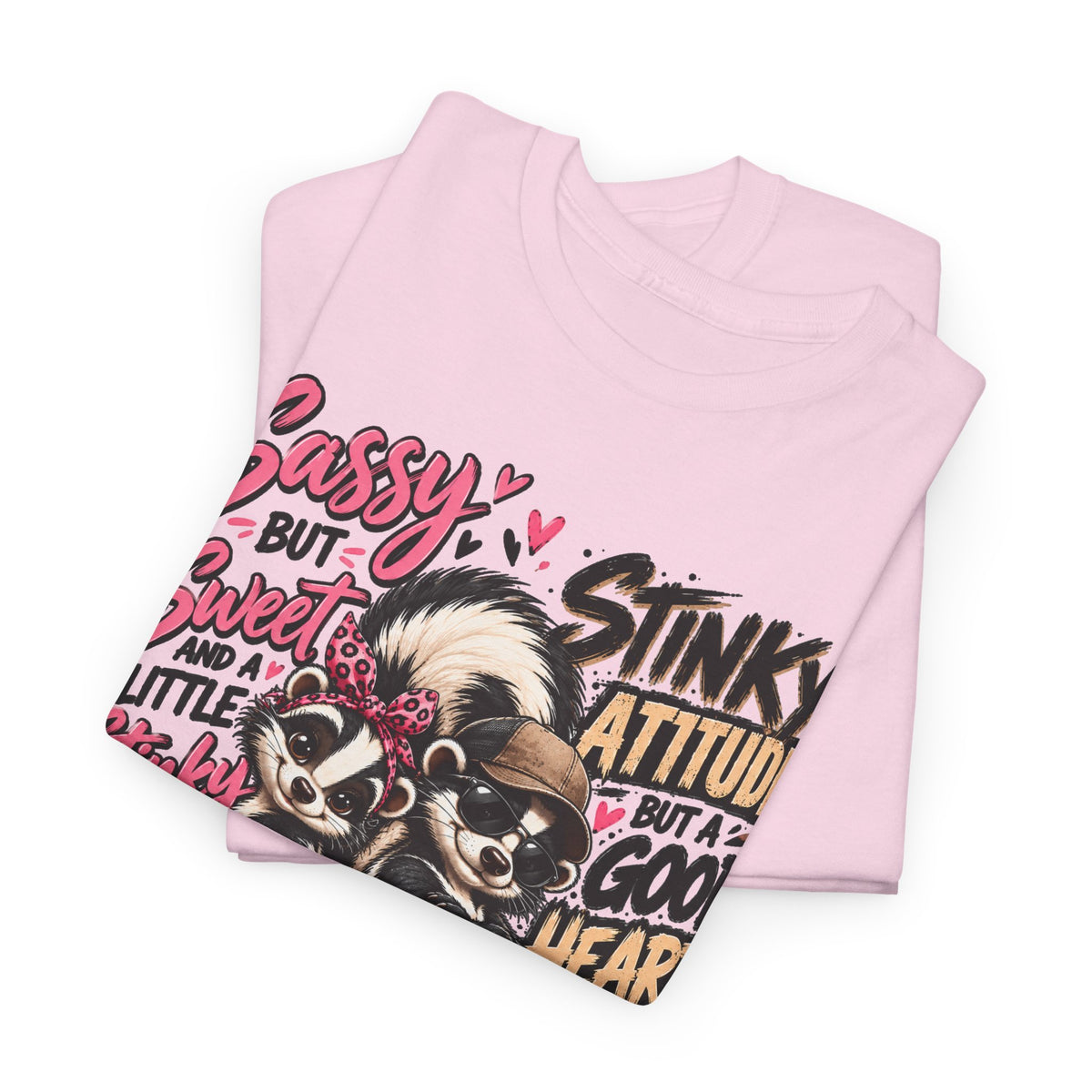 Skunk Graphic Tee — "Sassy but Sweet, Little Stinker" Cute Skunk Shirt