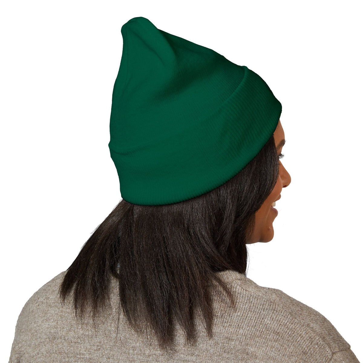 Embroidered Cuffed Beanie "Fix Your Habits" – Warm Knit Winter Hat
