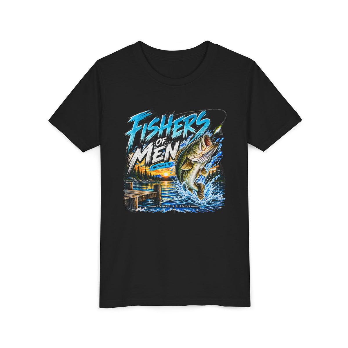 Youth Fishing T-Shirt - "Fishers of Men" Bass Graphic Tee