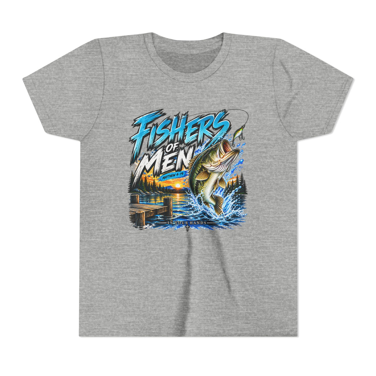 Youth Fishing T-Shirt - "Fishers of Men" Bass Graphic Tee