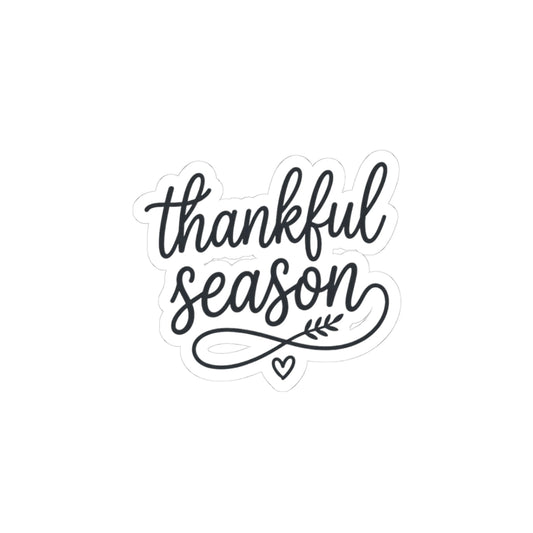 Thankful Season Script Sticker | Thanksgiving, Fall Harvest